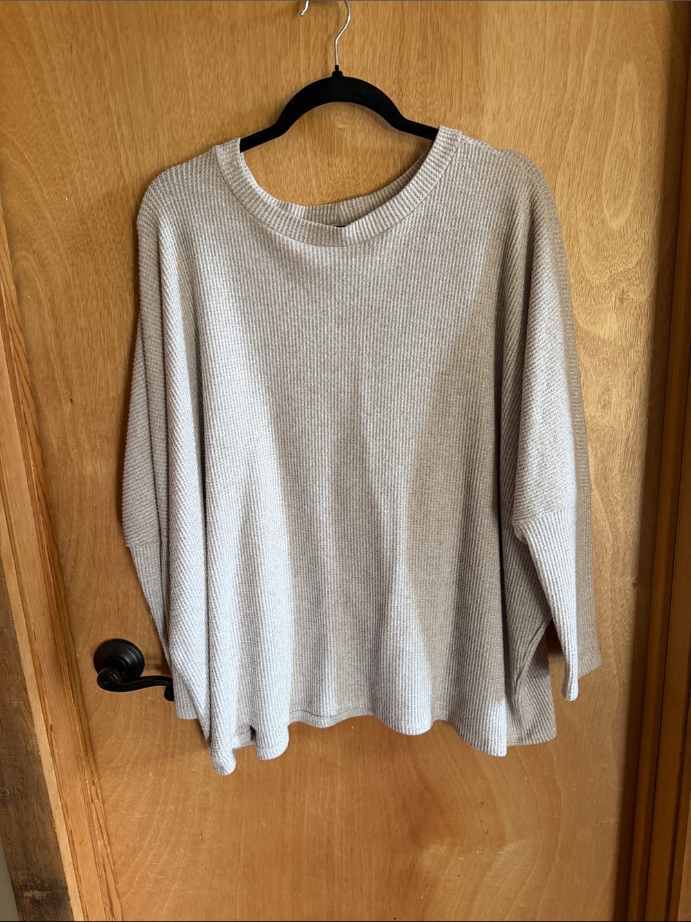 Cherish Soft Knit Crewneck Sweater in Light Taupe
